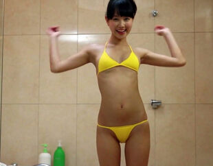 Non-Nude japanese bathing suit damsel model. Sweetie