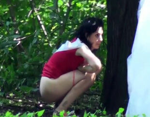 Bachelorette urinating caught by a hidden cam