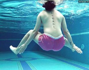 Doll Dee ultra-cute bashful Czech damsel swimming