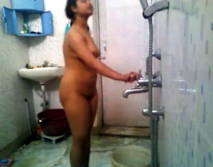 Luxurious Indian School lady naked in hostel bathroom