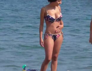 Outstanding little girl on the beach