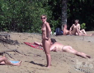Suck off on naked beach from spy camera